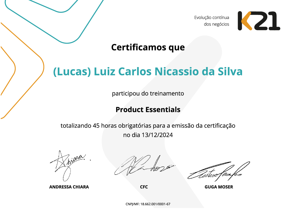 Certificado K21